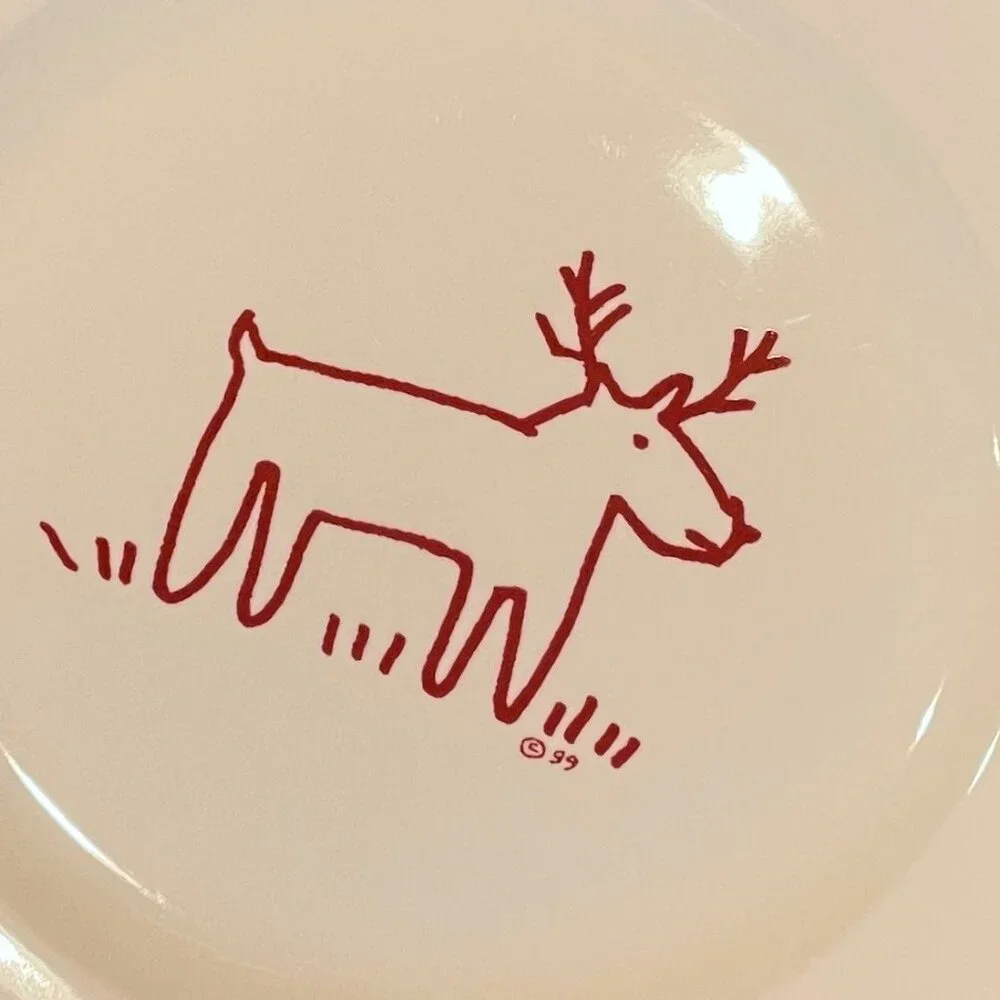 CRATE & BARREL Reindeer Chop Plate 12.25” TRISH RICHMAN
